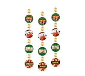 Paper Dreams Casino Theme hanging decoration | 3 pieces Paper Dreams Casino Theme hanging decoration | 3 pieces