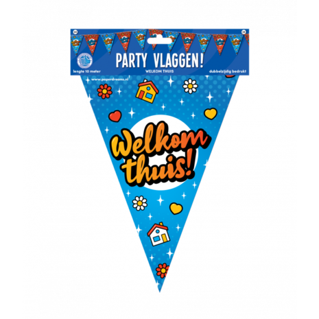 Paper Dreams Welkom Thuis Cartoon Flagline 10m | pro Stück Paper Dreams Welkom Thuis Cartoon Flagline 10m | pro Stück