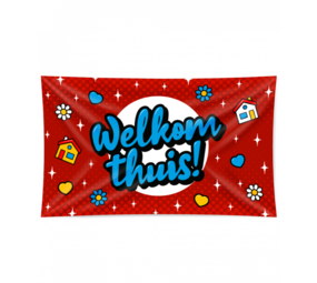 Paper Dreams Welkom Thuis Cartoon XXL Wandflagge | 150x90cm Paper Dreams Welkom Thuis Cartoon XXL Wandflagge | 150x90cm