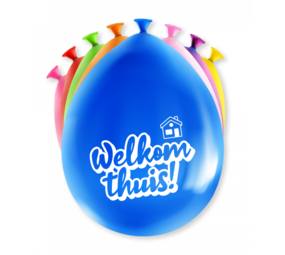 Paper Dreams Welkom Thuis Cartoon Ballonnen 30cm | 8 stuks Paper Dreams Welkom Thuis Cartoon Ballonnen 30cm | 8 stuks
