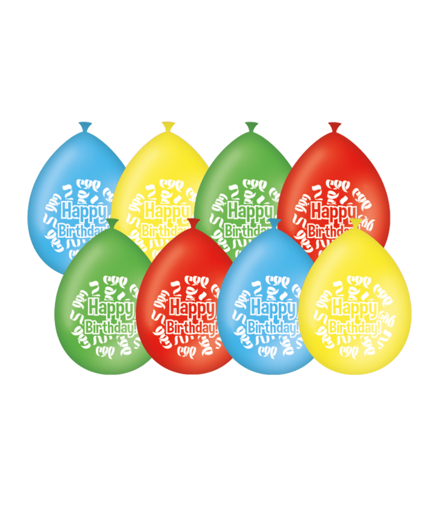 Paper Dreams Ballons de baudruche Happy Birthday Cartoon | 8 pièces Paper Dreams Ballons de baudruche Happy Birthday Cartoon | 8 pièces