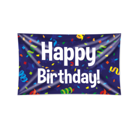 Paper Dreams Happy Birthday Cartoon XXL Wandfahne | 90x150cm