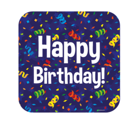 Paper Dreams Happy Birthday Cartoon Türschild | 50x50cm