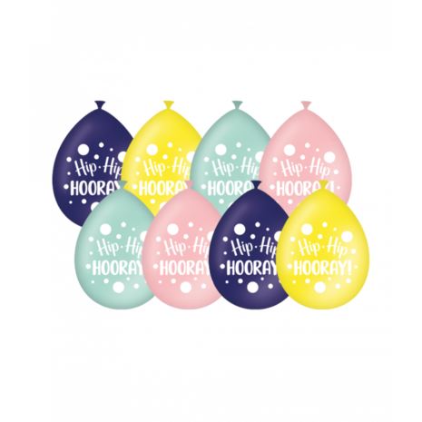 Paper Dreams Hip Hip Hooray Ballons 30cm | 8 pièces Paper Dreams Hip Hip Hooray Ballons 30cm | 8 pièces