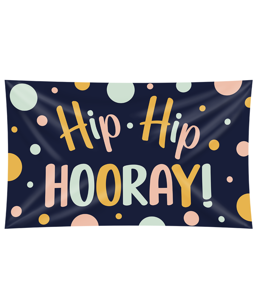 Paper Dreams Hip Hip Hooray XXL Gevelvlag | 90x150cm Paper Dreams Hip Hip Hooray XXL Gevelvlag | 90x150cm