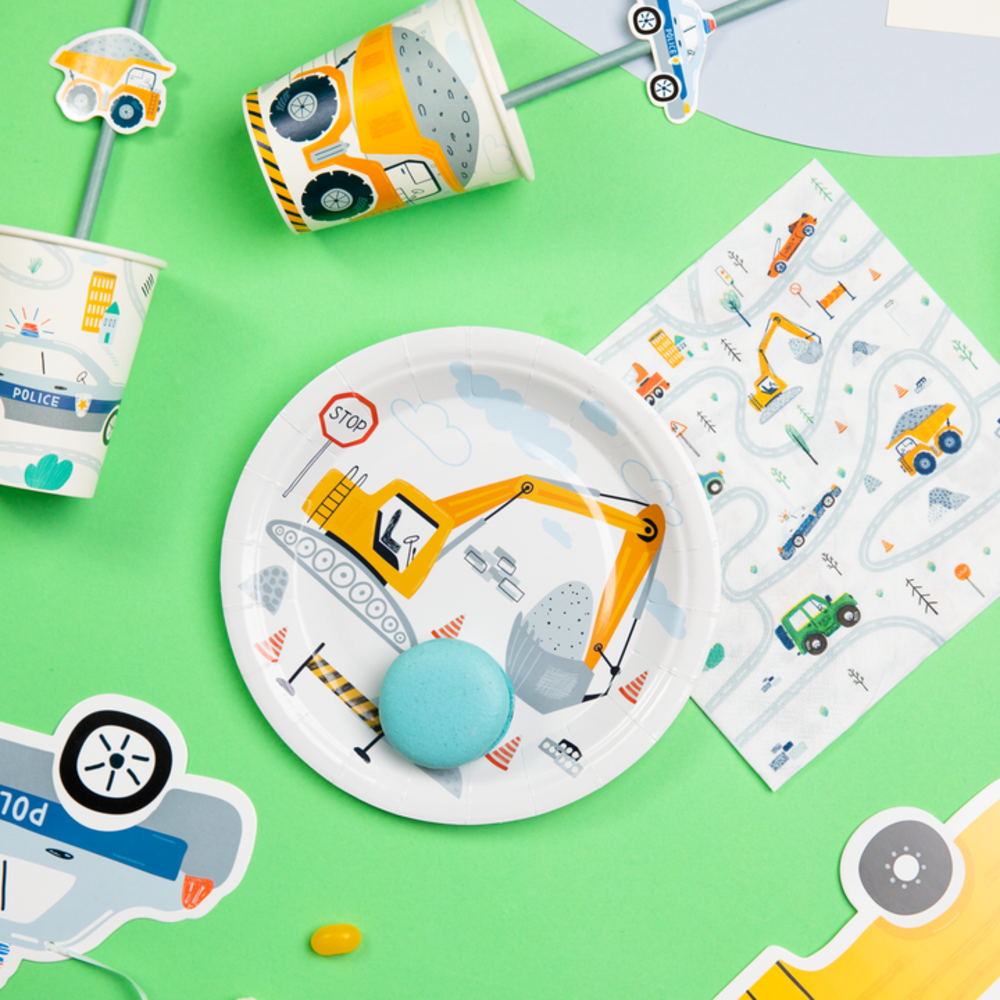 Tuf-Tuf Voertuigen Borden 18cm | 6 stuks