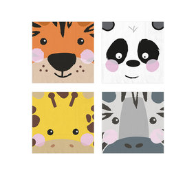 Tuf-Tuf Serviettes de table Animaux 33x33cm | 20 pcs