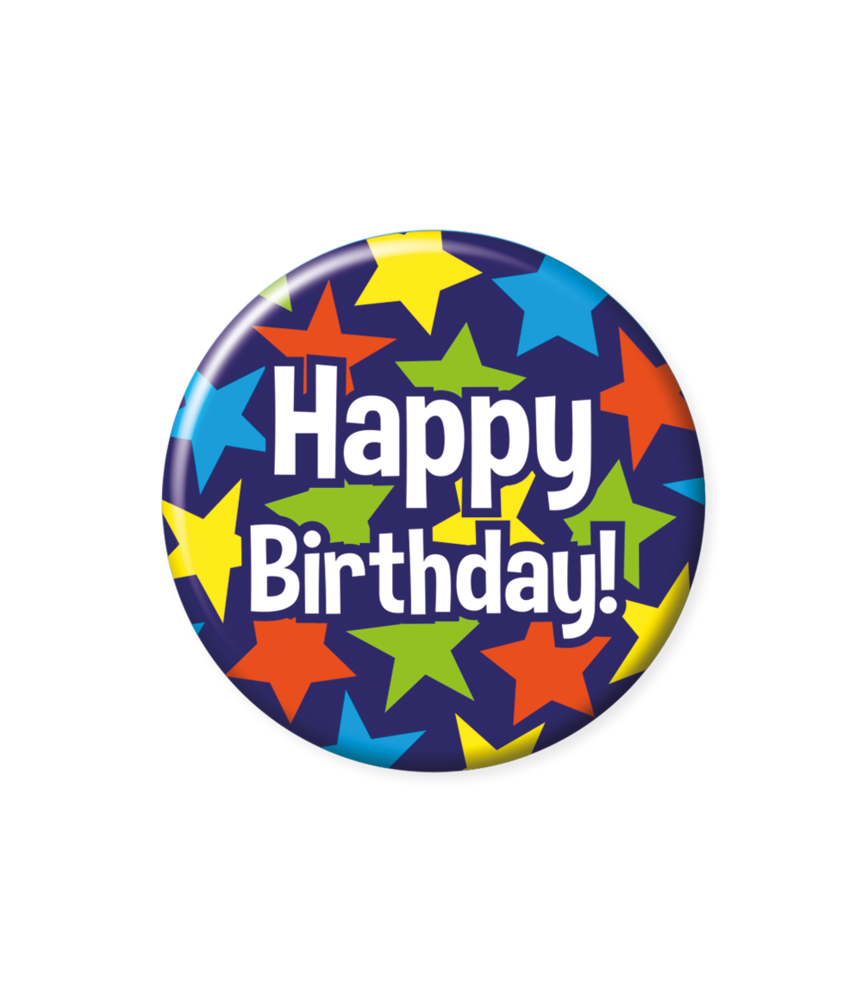 Paper Dreams Happy Birthday Cartoon Button