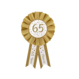 Paper Dreams Ages Rosette 65 years White/ Gold 14cm | per Unit Paper Dreams Ages Rosette 65 years White/ Gold 14cm | per Unit