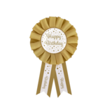 Paper Dreams Happy Birthday Rozet White/Gold 14cm | per Unit Paper Dreams Happy Birthday Rozet White/Gold 14cm | per Unit