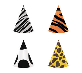 Tuf-Tuf Chapeaux de fête Party Animal | 4 pièces