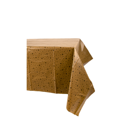 Paper Dreams Tablecloth gold with black stars 137x274cm Paper Dreams Tablecloth gold with black stars 137x274cm