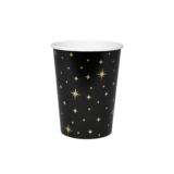 Paper Dreams Beker Zwart met Gouden Sterren | 8 stuks Paper Dreams Beker Zwart met Gouden Sterren | 8 stuks