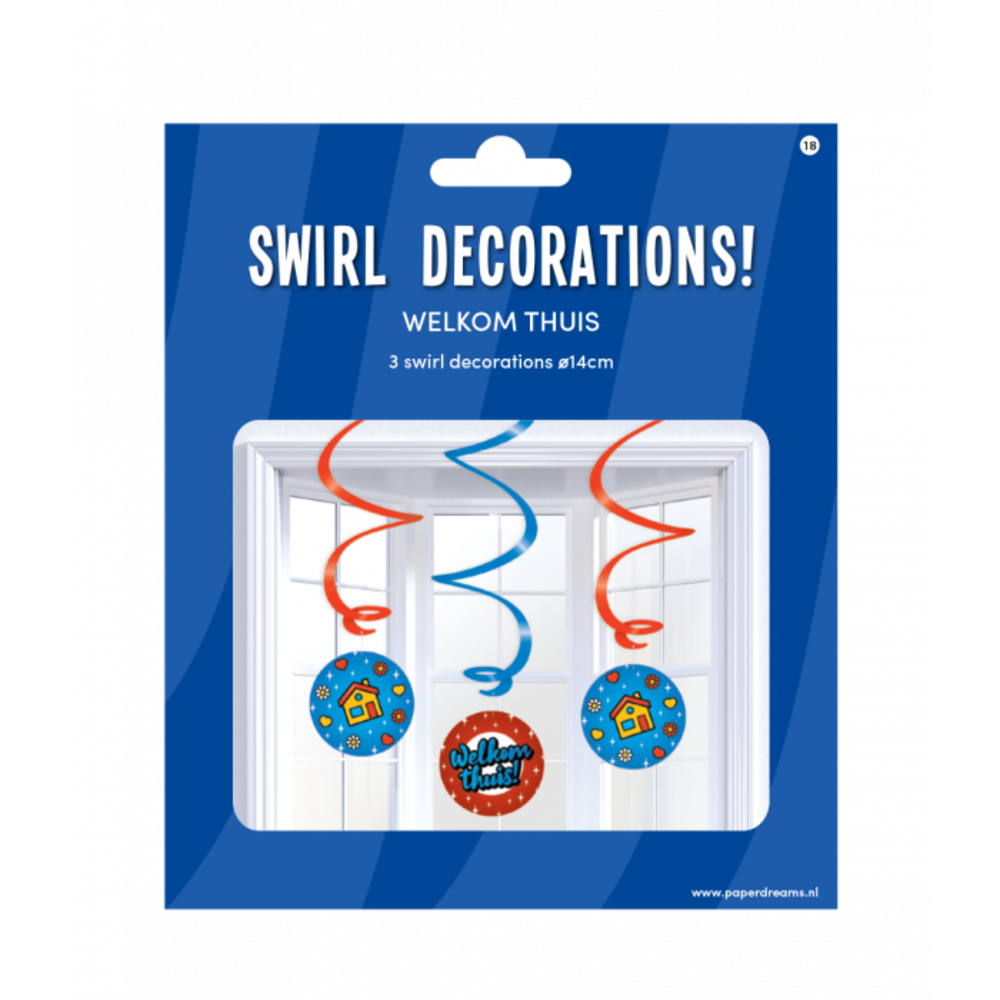Paper Dreams Welkom Thuis Cartoon Swirls | 3 stuks Paper Dreams Welkom Thuis Cartoon Swirls | 3 stuks