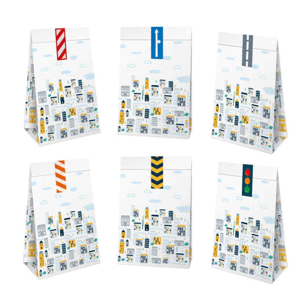 Tuf-Tuf Sacs à friandises pour véhicules 17.5x10cm | 6 pièces Tuf-Tuf Sacs à friandises pour véhicules 17.5x10cm | 6 pièces