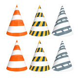 Tuf-Tuf Vehicles party hats 6 pieces Tuf-Tuf Vehicles party hats 6 pieces