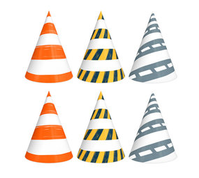 Tuf-Tuf Vehicles party hats 6 pieces