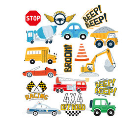 Tuf-Tuf Fahrzeuge Tattoo | Satz von 17 Stück Tuf-Tuf Fahrzeuge Tattoo | Satz von 17 Stück