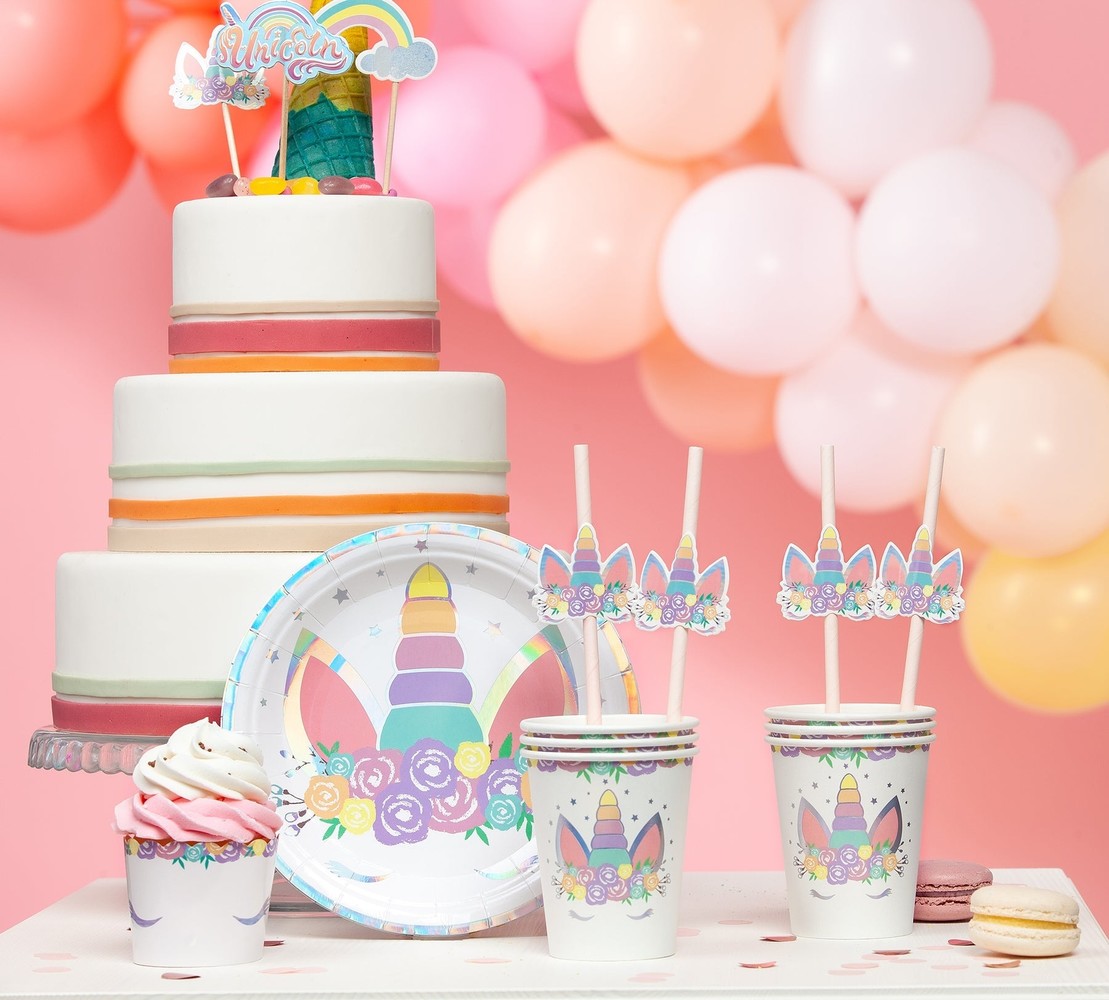 Tuf-Tuf Serviettes de table Baby Unicorn  16x16cm | 10 pcs. Tuf-Tuf Serviettes de table Baby Unicorn  16x16cm | 10 pcs.