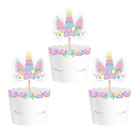 Tuf-Tuf Baby Unicorn Cupcake Wrappers | 6 stuks Tuf-Tuf Baby Unicorn Cupcake Wrappers | 6 stuks
