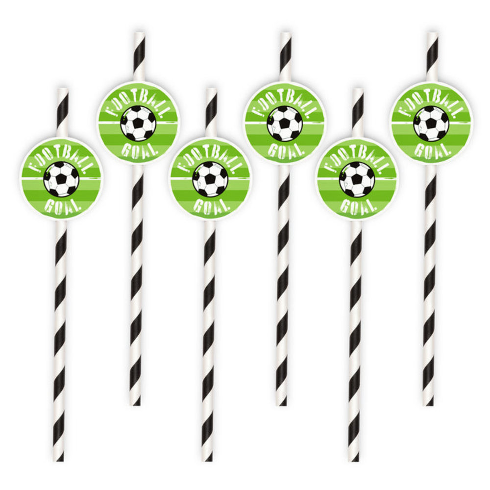 Tuf-Tuf Football party straws 20cm | 6 pieces