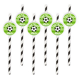 Tuf-Tuf Voetbal Feestje Rietjes 20cm | 6 stuks Tuf-Tuf Voetbal Feestje Rietjes 20cm | 6 stuks