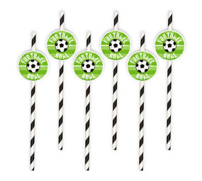 Tuf-Tuf Football party straws 20cm | 6 pieces Tuf-Tuf Football party straws 20cm | 6 pieces