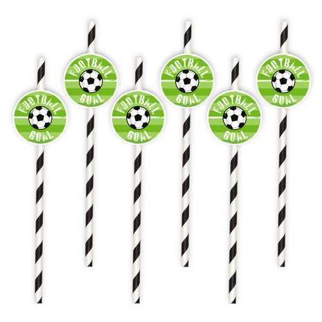Tuf-Tuf Fußball-Party Strohhalme 20cm | 6 Stück Tuf-Tuf Fußball-Party Strohhalme 20cm | 6 Stück