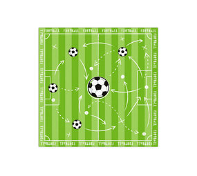 Tuf-Tuf Serviettes de table Football Party 33x33cm | 10 pcs Tuf-Tuf Serviettes de table Football Party 33x33cm | 10 pcs
