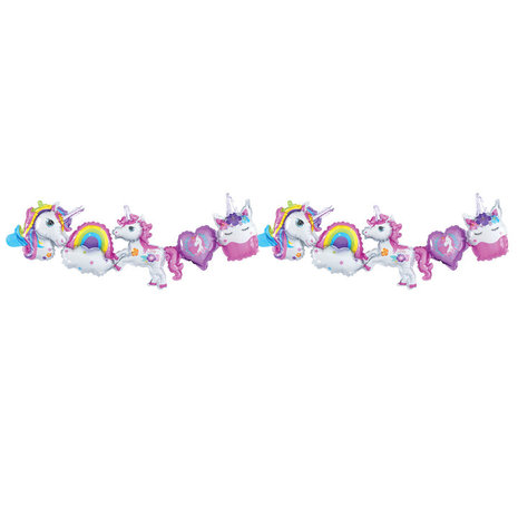 Tuf-Tuf Guirlande de ballons Licorne 34x206cm | par unité