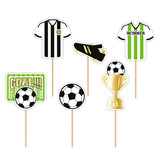 Tuf-Tuf Voetbal Feestje Taart Toppers | 6 stuks Tuf-Tuf Voetbal Feestje Taart Toppers | 6 stuks