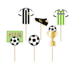 Tuf-Tuf Voetbal Feestje Taart Toppers | 6 stuks Tuf-Tuf Voetbal Feestje Taart Toppers | 6 stuks