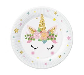 Godan Assiettes Dorées Bébé Licorne 18cm | 6 morceaux Godan Assiettes Dorées Bébé Licorne 18cm | 6 morceaux