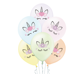 Tuf-Tuf Baby Unicorn Ballonnen 30cm | 6 stuks Tuf-Tuf Baby Unicorn Ballonnen 30cm | 6 stuks