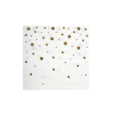 Paper Dreams Serviette de table blanc à pois dorés | 16 pièces
