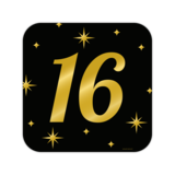 Paper Dreams Plaque de porte 16 ans Classy | 50x50cm