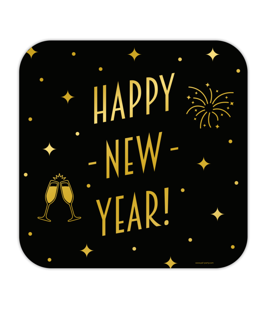 Paper Dreams Happy New Year Deurbord Classy | 50x50cm Paper Dreams Happy New Year Deurbord Classy | 50x50cm