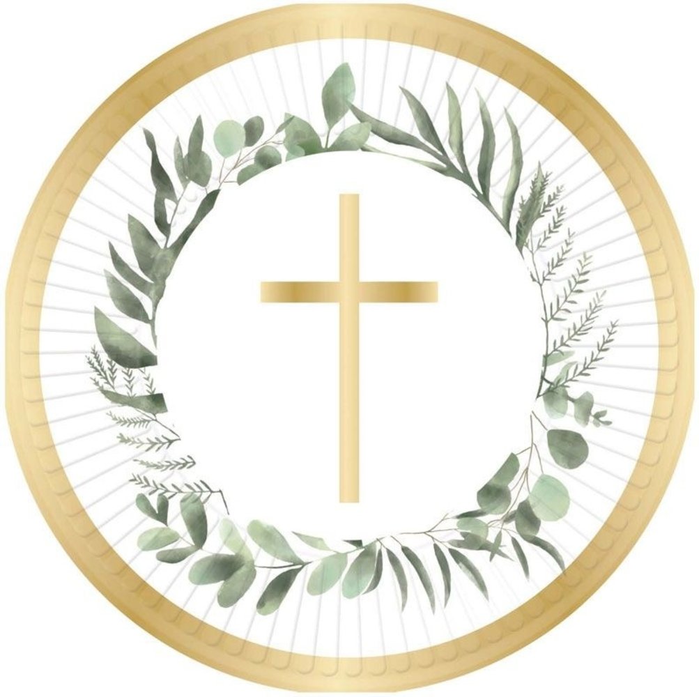 Amscan Communion Signs Kruis Botanic 23cm | 8 pieces Amscan Communion Signs Kruis Botanic 23cm | 8 pieces