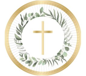 Amscan Communion Signs Kruis Botanic 23cm | 8 pieces Amscan Communion Signs Kruis Botanic 23cm | 8 pieces