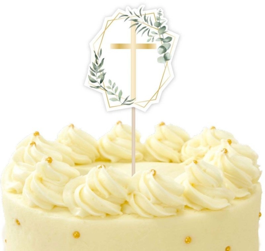 Amscan Communion Cake Topper Kruis Botanic | Per Unit