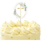 Amscan Surpresseur de gâteau de communion Croix Botanique | Par pièce