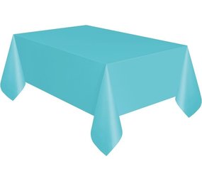 Nappe en plastique bleu caribéen | 137x274cm Nappe en plastique bleu caribéen | 137x274cm