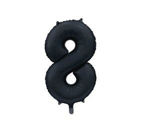 Globos Nordic Helium Balloon Number 8 Satin Black | 86cm Globos Nordic Helium Balloon Number 8 Satin Black | 86cm