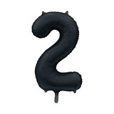 Globos Nordic Helium Balloon Number 2 Satin Black | 86cm Globos Nordic Helium Balloon Number 2 Satin Black | 86cm