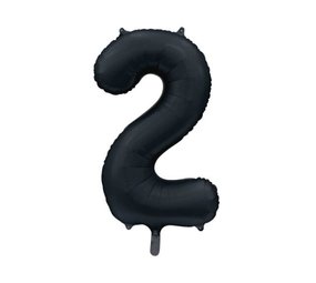 Globos Nordic Heliumballon Figur 2 Satin Schwarz | 86cm Globos Nordic Heliumballon Figur 2 Satin Schwarz | 86cm