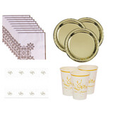 Tuf-Tuf Eid Mubarak Tafelset Goud-Wit | 6-personen Tuf-Tuf Eid Mubarak Tafelset Goud-Wit | 6-personen