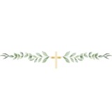 Amscan Kommunion Girlande Kreuz Botanic | 1 mtr Amscan Kommunion Girlande Kreuz Botanic | 1 mtr