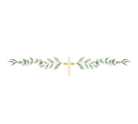 Amscan Guirlande de communion Croix Botanic | 1 mtr