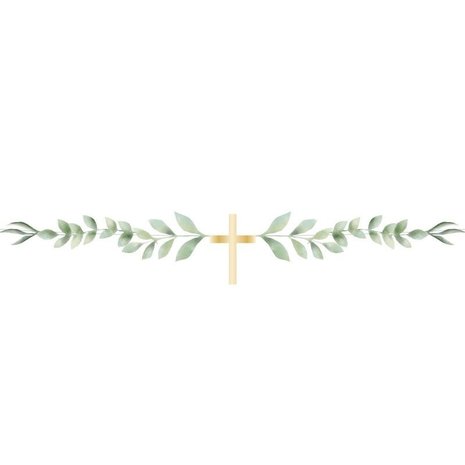 Amscan Kommunion Girlande Kreuz Botanic | 1 mtr Amscan Kommunion Girlande Kreuz Botanic | 1 mtr