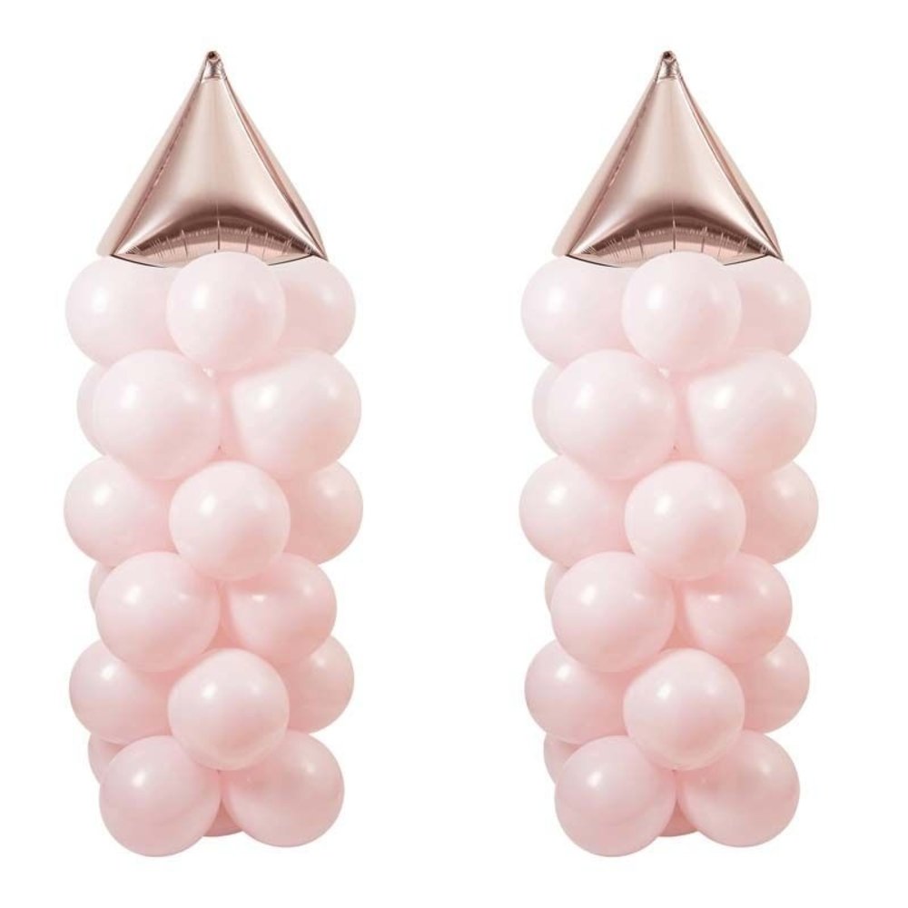 Tuf-Tuf Princesses Castle Tower Ballon Kit | 64-piece